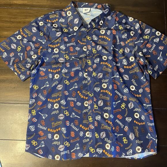 San Diego Padres Novelty Men Size XL Button Up Shirt Padres Southwest Used - Picture 2 of 6